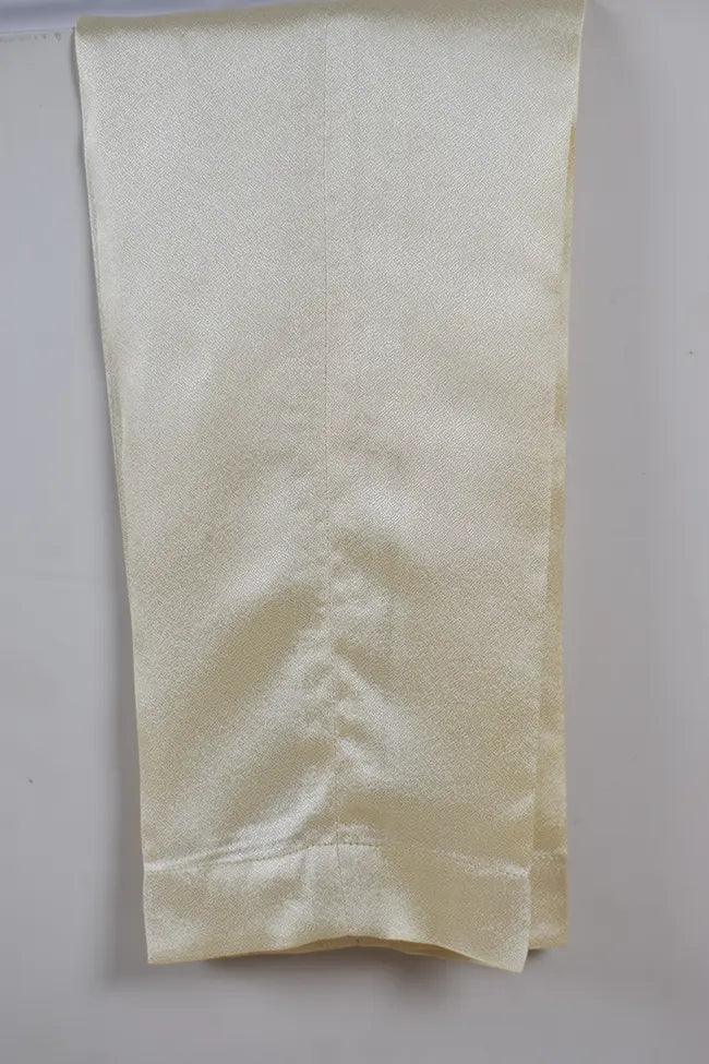 Premium Signature Tapered Straight Leg Blended Silk Gold Pant / LPEM344