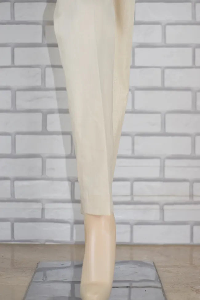 Premium Signature Tapered Straight Leg Blended Cotton Beige Pant/ CCLP113