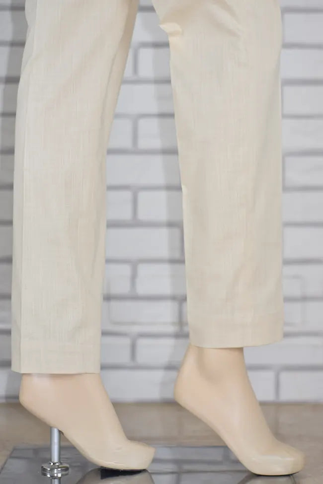 Premium Signature Tapered Straight Leg Blended Cotton Beige Pant/ CCLP113