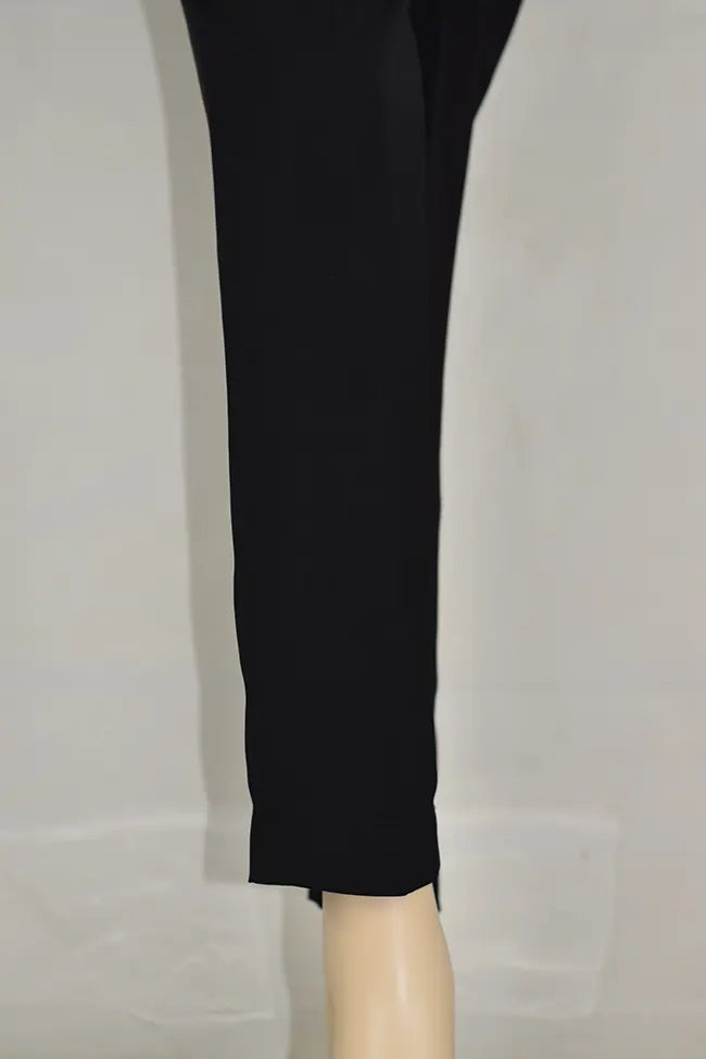 Signature Tapered Straight Leg Crepe Black Pant/ GCLP113