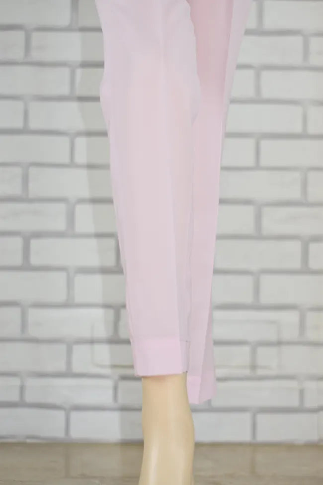 Signature Tapered Straight Leg Crepe Pink Pant/GCLP113