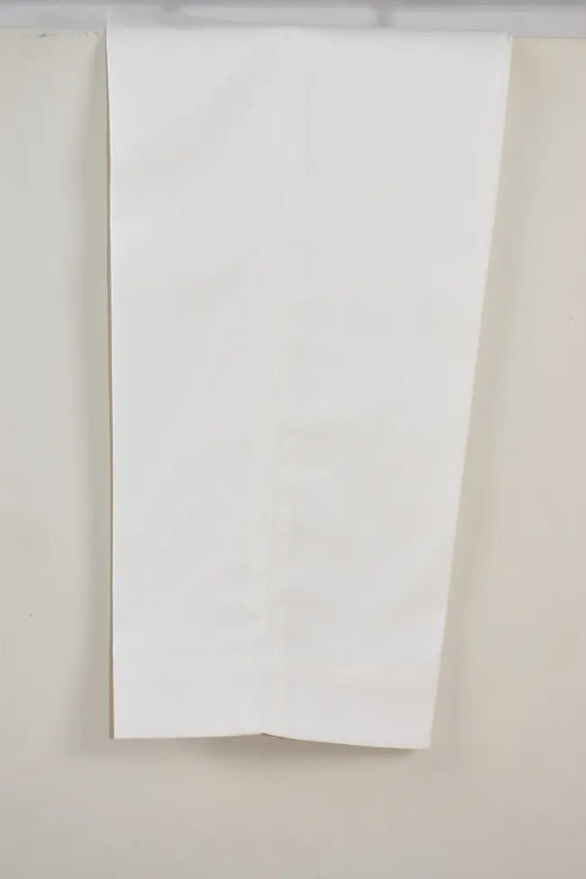 Signature Tapered Straight Leg Blended Cotton Cream Pant/ CCLP111
